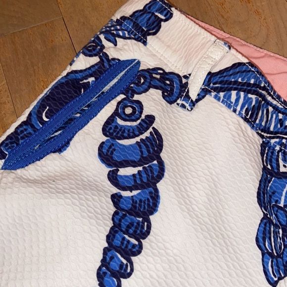 LILLY PULITZER Mitzie Fallin In Love Seashell Textured Cotton Slim Pants - Picture 7 of 13